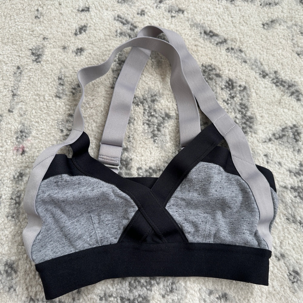 Aritzia community Gray and Black Sports Bra| size small